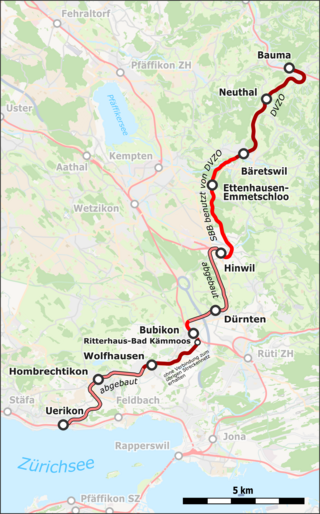 <span class="mw-page-title-main">Uerikon–Bauma railway</span>