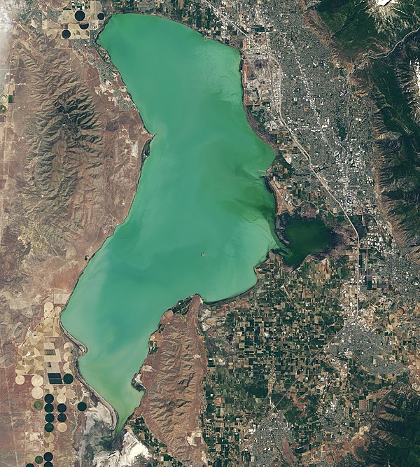 Satellite photo of Utah Lake