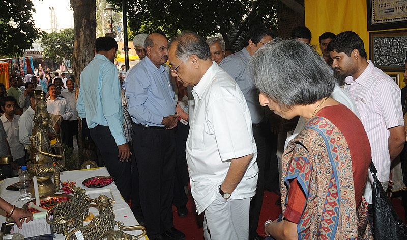 File:V. Kishore Chandra Deo going around after inaugurating the Tribal Crafts Expo (Aadishilp), in New Delhi on November 01, 2013. The Secretary, Ministry of Tribal Affairs, Smt. Vibha Puri Das is also seen.jpg