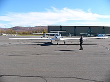 Valentin Taifun 17E, showing its 17-metre (55 foot) wingspan VALENTIN GMBH TAIFUN 17E motorglider N13BH 07.JPG