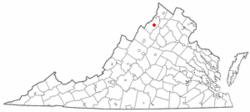 Location of Woodstock, Virginia