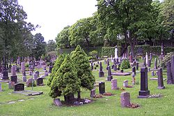 A temető déli része