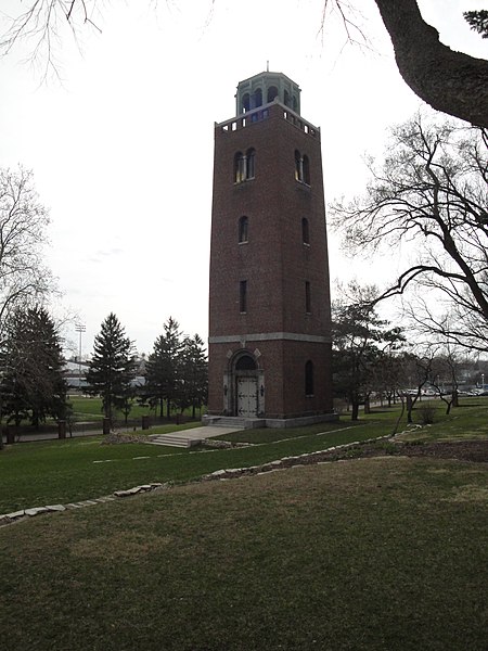 The VanLeer Memorial Chime Tower at Broadview Mansion in Normal, IL. 
