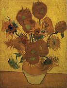 Los girasoles, de Vincent van Gogh, 1889, versión del Museo Van Gogh de Ámsterdam.