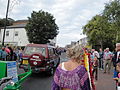 Ventnor Carnival 2011, with carnival floats seen moving through the High Street.