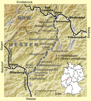 Route of the Schelden Valley Railway