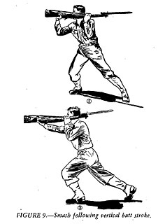 <span class="mw-page-title-main">Buttstroke</span> Striking with the buttstock of a firearm