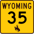 Wyoming Highway 35 Markierung