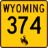Wyoming Highway 374 marcador