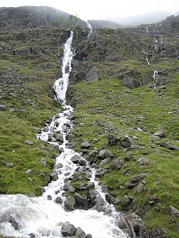 Waterfall on Honister Pass - geograph.org.uk - 966266