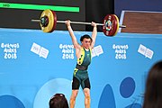 Deutsch: Gewichtheben bei den Olympischen Jugendspielen 2018; Tag 2, 10. Oktober 2018; Jungen 62 kg English: Weightlifting at the 2018 Summer Youth Olympics at 8 October 2018 – Boys' 62 kg