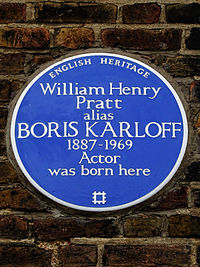 William Henry Pratt alias BORIS KARLOFF 1887-1969 Actor was born here.jpg