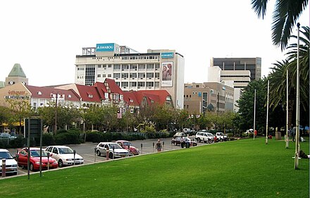 Windhoek's Zoo Park and Independence Avenue, the city's main street.