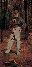 Winslow Homer, Kawalerzysta medytujący nad grobem, ok. 1865