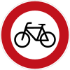 שלט 254 - איסור לרוכבי אופניים, StVO 1992.svg