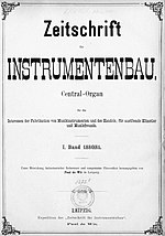 Thumbnail for Zeitschrift für Instrumentenbau