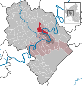 Poziția Zeltingen-Rachtig pe harta districtului Bernkastel-Wittlich