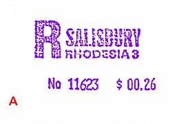 Без даты: штамп заказной почты номиналом в 26 центов (Солсбери)