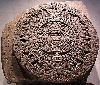1479 Stein der fünften Sonne, sog. Aztekenkalender, Ollin Tonatiuh anagoria.JPG