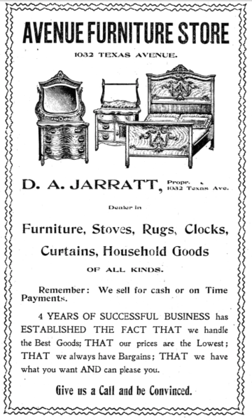 File 1910 Avenue Furniture Store Advert Texas Avenue In Shreveport