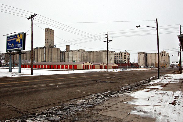 Downtown Salina grain elevators