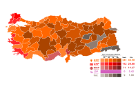 2007 Turkish General Election by Province.svg