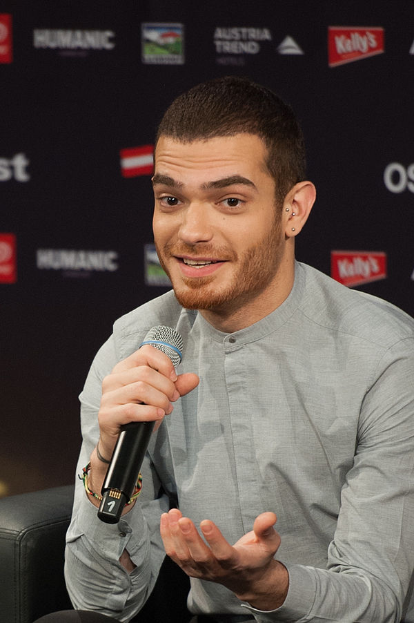 Elnur Hüseynov during a press meet and greet