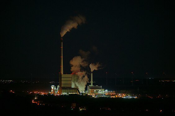 Buschhaus, a lignite-fired power station near Helmstedt in Lower Saxony, Germany one year before it's shut down in 2016.