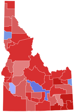 2018 Idaho gubernatorial election results map by county.svg