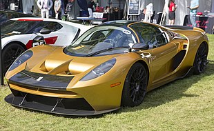 2021 Scuderia Cameron Glickenhaus SCG 004S in GOLD, front left.jpg