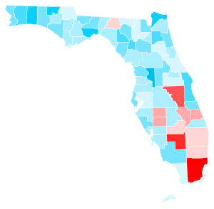 2022 Florida gubernatorial election trend map by county.svg