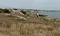 Affleurements de gneiss sur une falaise entre les plages de Mesperleuc et Gwendrez 1