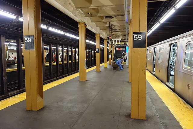 The 59th Street station, one of the stations on the Fourth Avenue subway that is located within Sunset Park. The line and station opened in 1915.