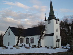 Kilátás a falu templomára