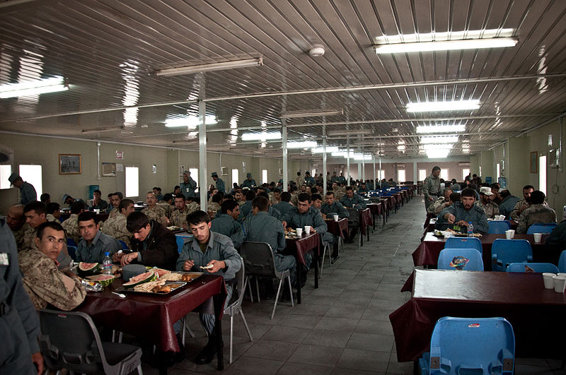 File:ANP cadets eating inside the dining area of a training center.jpg