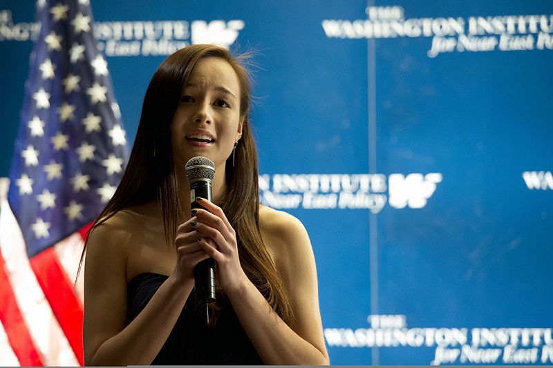 File:A high school sophomore sings "America the Beautiful" before Secretary of Defense Chuck Hagel delivers remarks during the Washington Institute for Near East Policy's 2013 Soref Symposium in Washington, D.C 130509-D-BW835-118.jpg