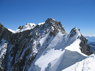 Aiguille de Rochefort Mountain in the Mont Blanc massif