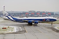 AirBridgeCargo, VQ-BFE, Boeing 747-83QF (31190381781).jpg