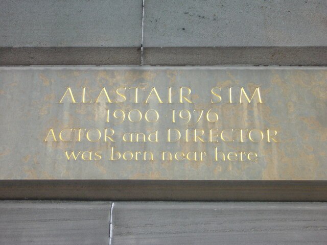 Memorial stone near Sim's birthplace, Lothian Road, Edinburgh
