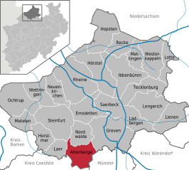 Kaart van Altenberge