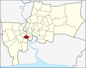 Mapa de Bangkok, Tailandia con Bang Kho Laem