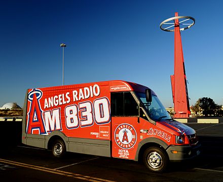 KLAA's utility van "Angels Radio Reach"