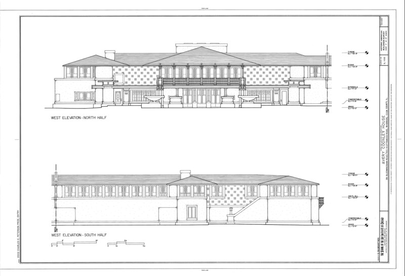 File:Avery Coonley House, 300 Scottswood Road, 281 Bloomingbank Road, Riverside, Cook County, IL HABS ILL,16-RIVSI,2- (sheet 7 of 17).tif