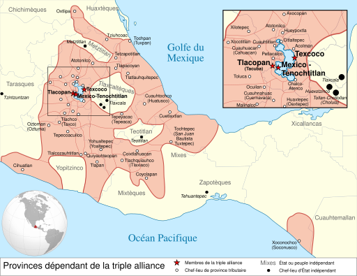 Aztec Empire 1519 map-fr