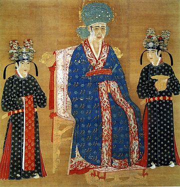 File:B Song Dynasty Cao Empress Sitting with Maids.JPG