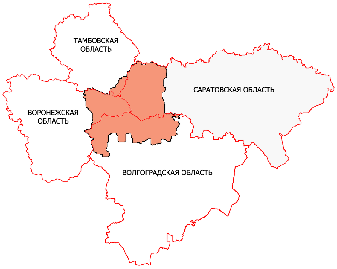 Карта волгоградской и саратовской области