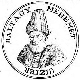 Baltacı Mehmet Pasha fra William Hogarth (1697-1764) illustration Bataille du Prout.jpg