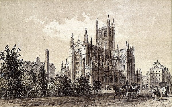 The abbey in 1875