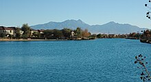 Northern view of Sahuarita Lake in December.