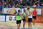 Deutsch: Beachhandball Europameisterschaften 2019 (Beach handball Euro); Tag 6: 7. Juli 2019 – Männerfinale, Dänemark-Norwegen 2:0 (25:18, 19:16) English: Beach handball Euro; Day 6: 7 July 2019 – Men's Final – Denmark-Norway 2:0 (25:18, 19:16)